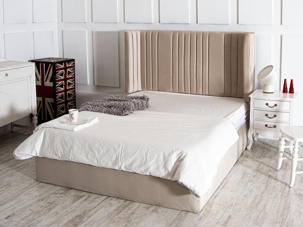  Discover the Esupasaver Estrella Gas Lift Ottoman Bed Frame, featuring chic accent lines and a low footboard for a stylish and functional bedroom upgrade.