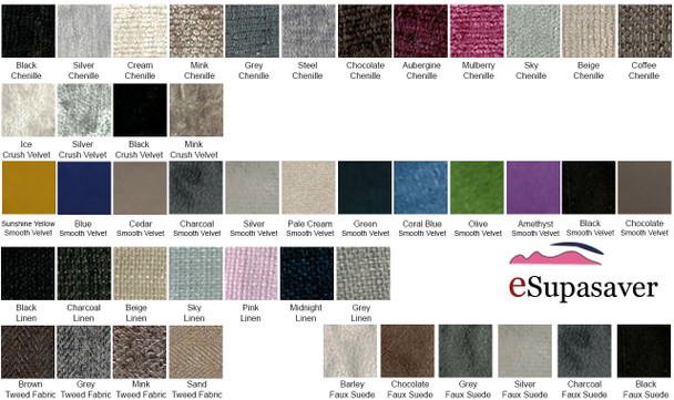 Esupasaver Fabric Colour Chart