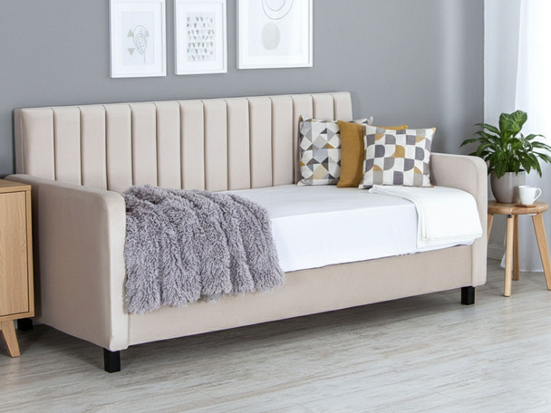 Discover the Esupasaver Denver Upholstered Fabric Day Bed, perfect for sitting, sleeping, and lounging. Elevate your space with style and comfort today! Discover the Esupasaver Denver Upholstered Fabric Day Bed, perfect for sitting, sleeping, and lounging. Elevate your space with style and comfort today!