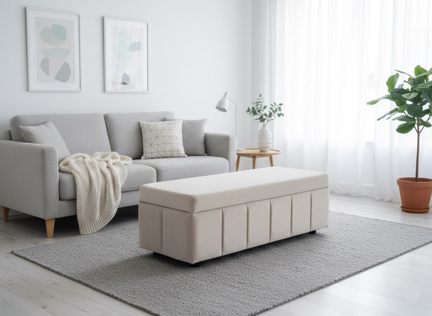 The Esupasaver Valentina Upholstered Ottoman Storage Bench combines style and practicality, providing a chic storage solution and comfortable seating for your home. The Esupasaver Valentina Upholstered Ottoman Storage Bench combines style and practicality, providing a chic storage solution and comfortable seating for your home.