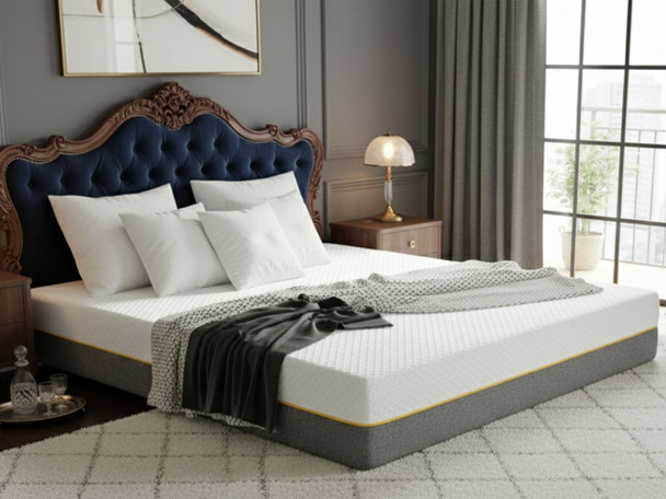Experience the perfect blend of support and comfort with the Esupasaver Arabella Memory Foam 1000 Pocket Sprung Mattress. Sleep better and wake refreshed.