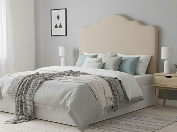 Elevate your bedroom decor with the Esupasaver Bella Wall Mount Headboard Panel. Its elegant curved design adds a touch of sophistication to any space