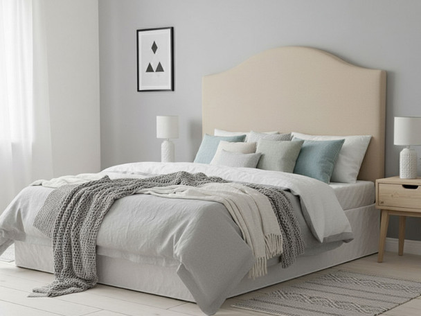Elevate your bedroom decor with the Esupasaver Sofia Wall Mount Headboard Panel. Its elegant curved design adds a touch of sophistication to any space