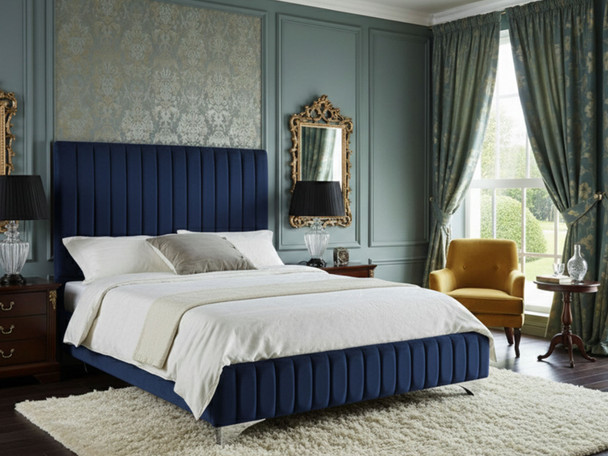 Discover the Esupasaver Lotus Bed Frame, featuring elegant accent lines and a high footboard. Enjoy sturdy support with solid wooden slats for lasting comfort