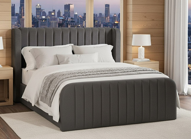 Discover the Esupasaver Alba Ottoman Storage Bed Frame, featuring elegant accent lines and ample storage, perfect for enhancing your bedroom's style and functionality.