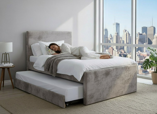 Esupasaver Jolie Bed Frame With Pull Out Trundle Guest Bed