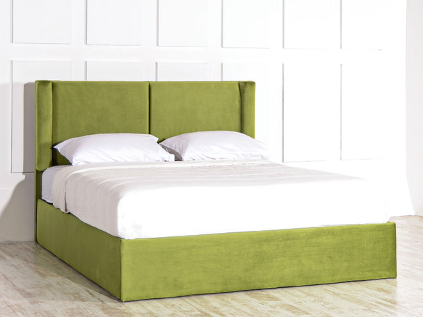 Elevate your bedroom with the Esupasaver Jabari Gas Lift Ottoman Storage Wing Bed Frame. Enjoy stylish storage solutions and comfort in one exquisite design.