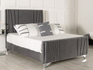 Concetta Bed Frame Charcoal Smooth Velvet