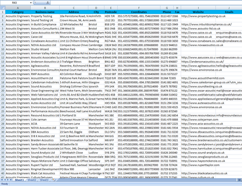 Engineers General Database UK 2021