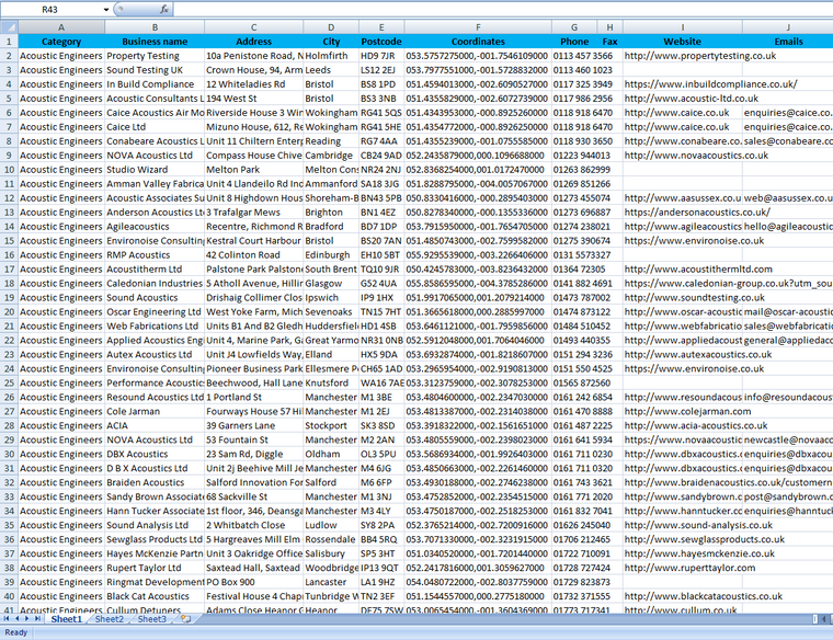 Engineers General Database UK 2021