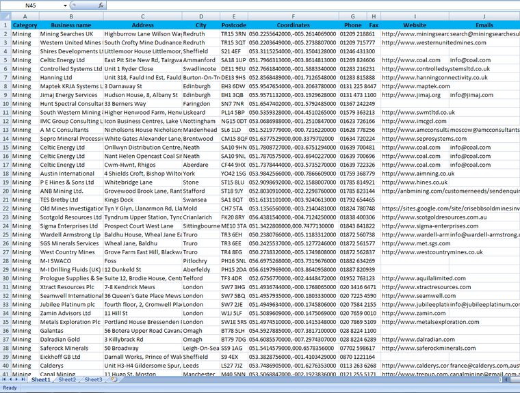 List of Mining Companies in UK