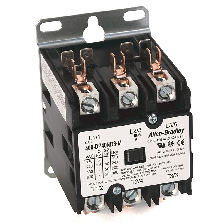 Allen Bradley 400-DP40ND3-E Contactor, Definite Purpos90 Amp Max