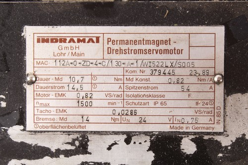 Indramat MAC112A-0-ZD-4-C Used Surplus