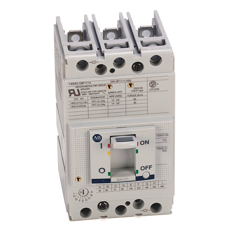 Allen Bradley 140MG-G8P-C50-KA 140G 125A G Frame Mtr Protection Ckt-Bkr