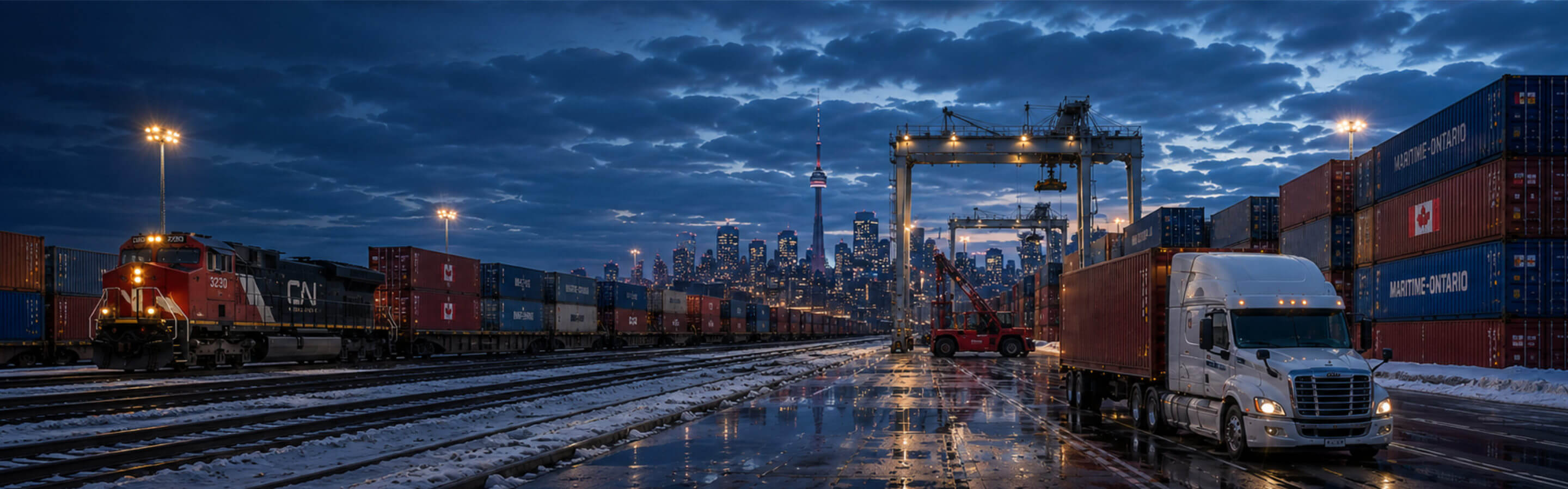Industrial freight and distribution operations supporting manufacturing facilities in Canada.