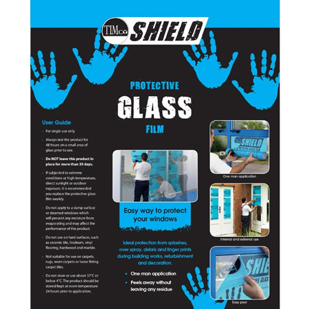 Timco Shield Window Protector Film 25m x 0.6m Roll 25WP