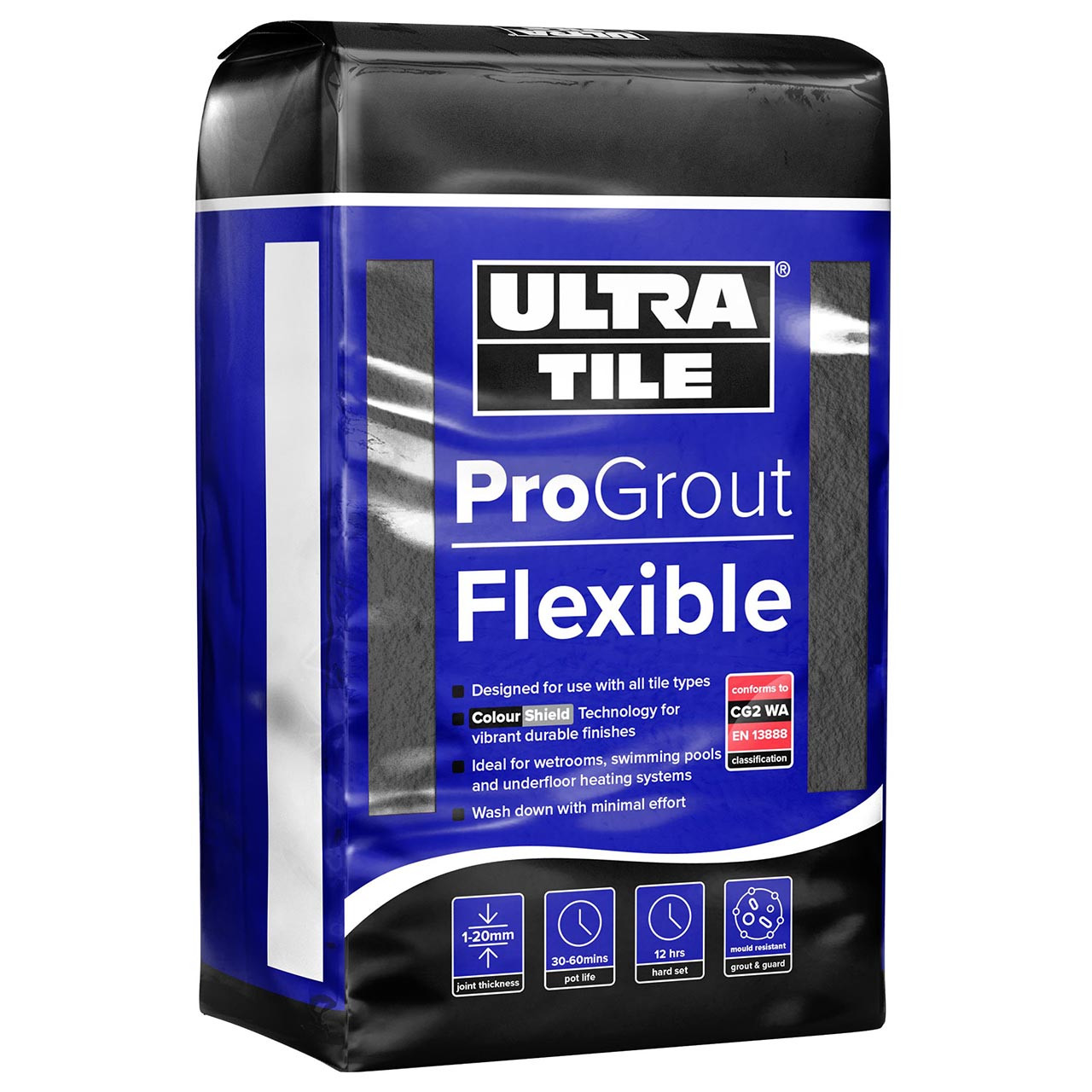 Ultra Tile Pro Grout Flexible Walls & Floors 1 to 20mm CHARCOAL