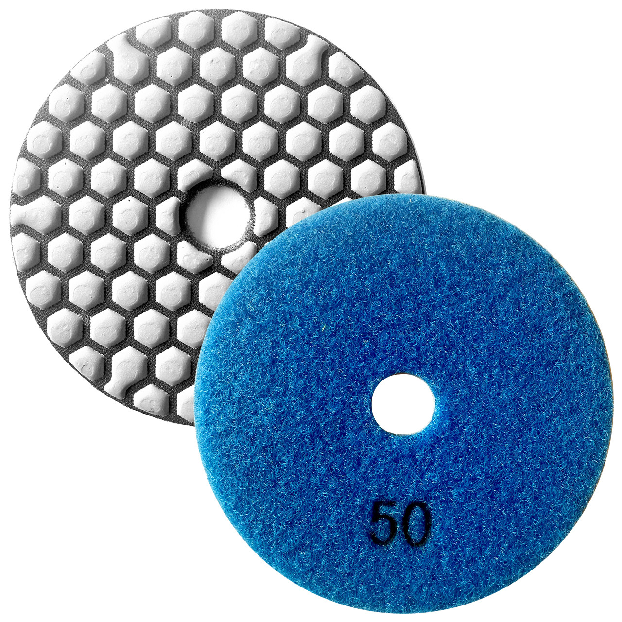 SHDIATOOL Diamant-Polierscheiben Nass – 7 Stück 100 Mm, #100, Weiße Harzbindung – Für Granit & Marmor