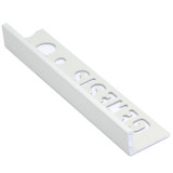 Genesis Aluminium Straight Edge Trim - 10mm Depth x 2.5m - MATT WHITE - ESA100.02