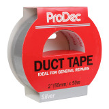 ProDec Silver Duct Tape 50mm x 50m Roll - PTDT50