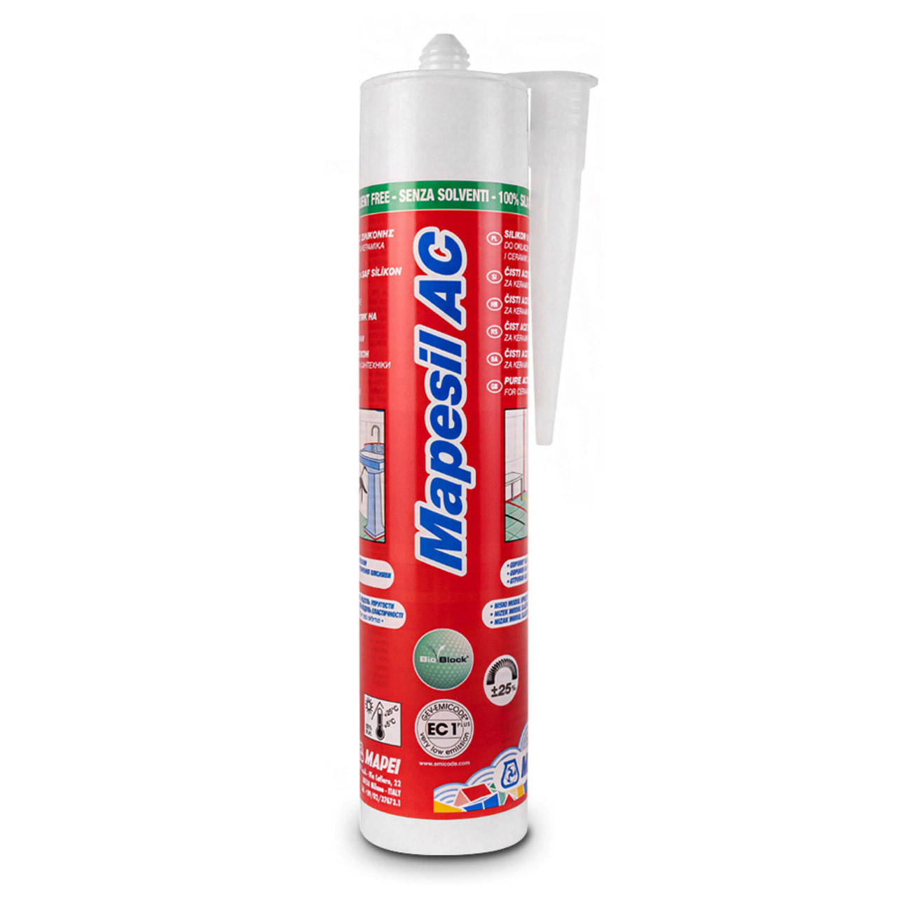 Mapei Mapesil AC Solvent Free Silicone Sealant 310ml Manhattan (110)