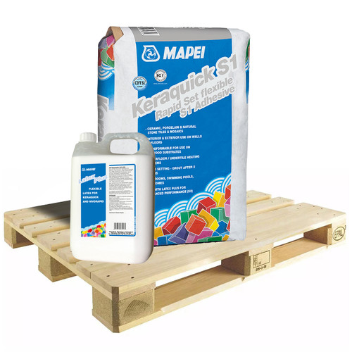 Mapei Keraquick Quick Setting S2 Tile Adhesive - GREY - 48 Bags & Bottles