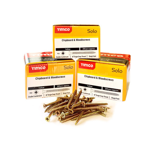 Timco Solo Woodscrews - 200 No. - 4.5 x 50mm - LAST FEW AVAILABLE