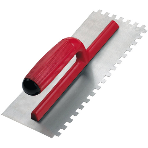 Rubi Steel Adhesive Trowel with Plastic Handle - 10mm x 10mm - 25906