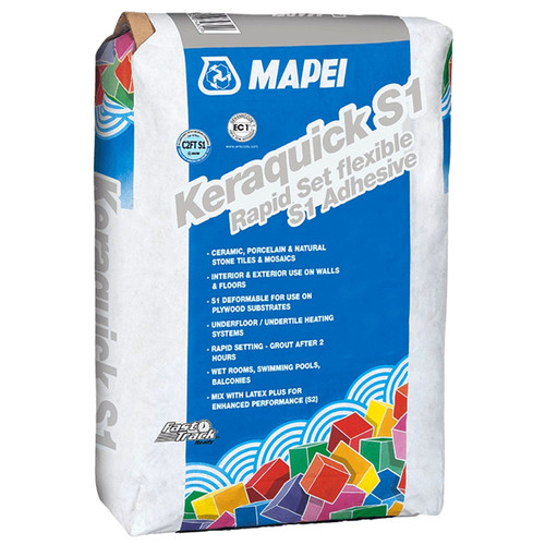 Mapei Keraquick Grey Flexible Rapid Set Adhesive C2FT S1 - 20Kg