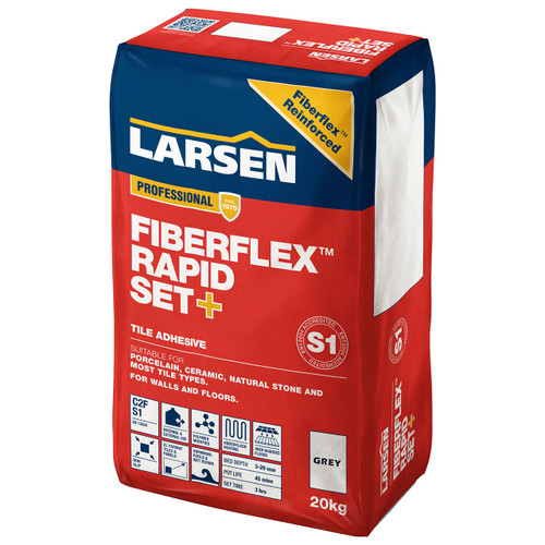 Larsen Pro Flexible Rapid Set Floor & Wall Adhesive - GREY - 20kg
