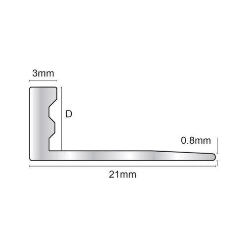 Genesis Aluminium Straight Edge Tile Trim - 12mm x 2.5m - AUBURN - ESA120.79