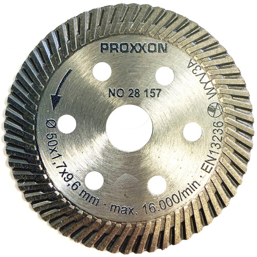 Proxxon Diamond Coated Cutting Disc With Turbo Rim 50mm - P-28157 Proxxon Diamond Coated Cutting Disc With Turbo Rim 50mm - P-28157