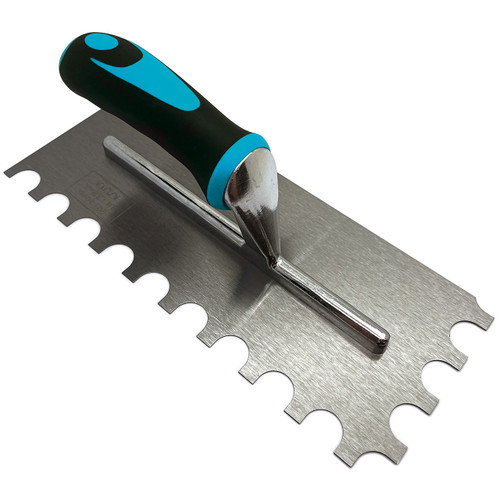Bihui 10 x 20mm Round Notch Solid Bed Large Format Trowel - BU-PTCB20