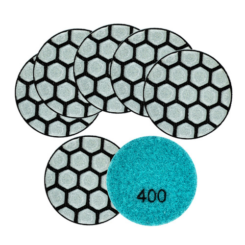 Shdiatool 50mm Dry Diamond Polishing Pad for Granite Marble & Porcelain - 400 Grit