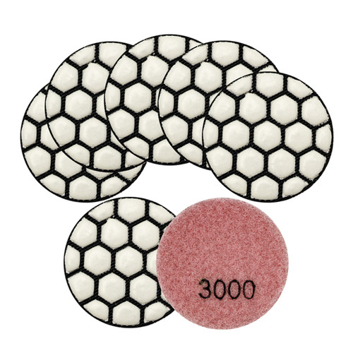 Shdiatool 50mm Dry Diamond Polishing Pad for Granite Marble & Porcelain - 3000 Grit