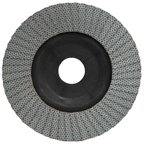 Rubi Diamond Pro Flap Wheel / Disc - 115mm - 100/120 Grit - BLACK - 32995