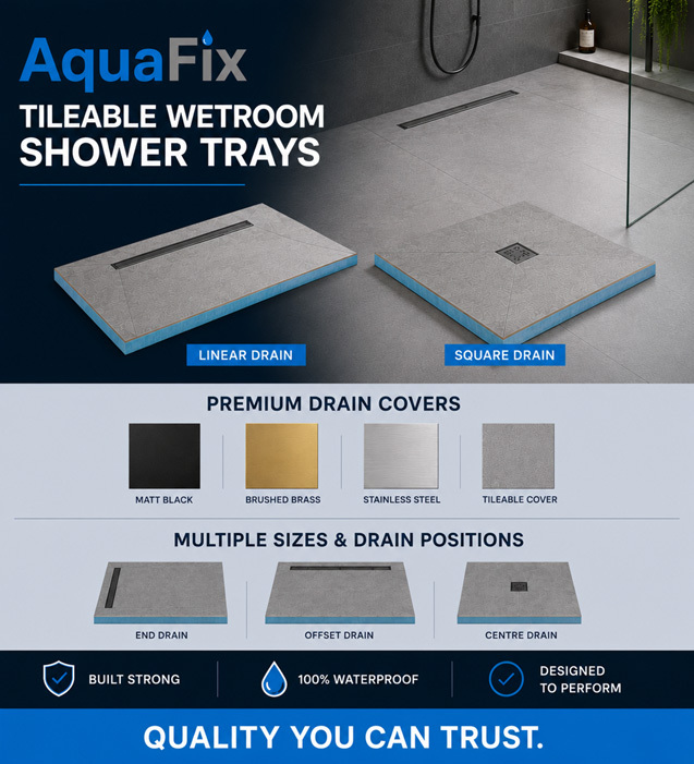AquaFix Wet Room Shower Trays