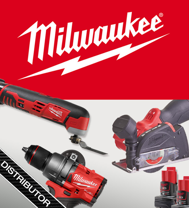 A banner Displaying Milwaukee Authorised Distributor
