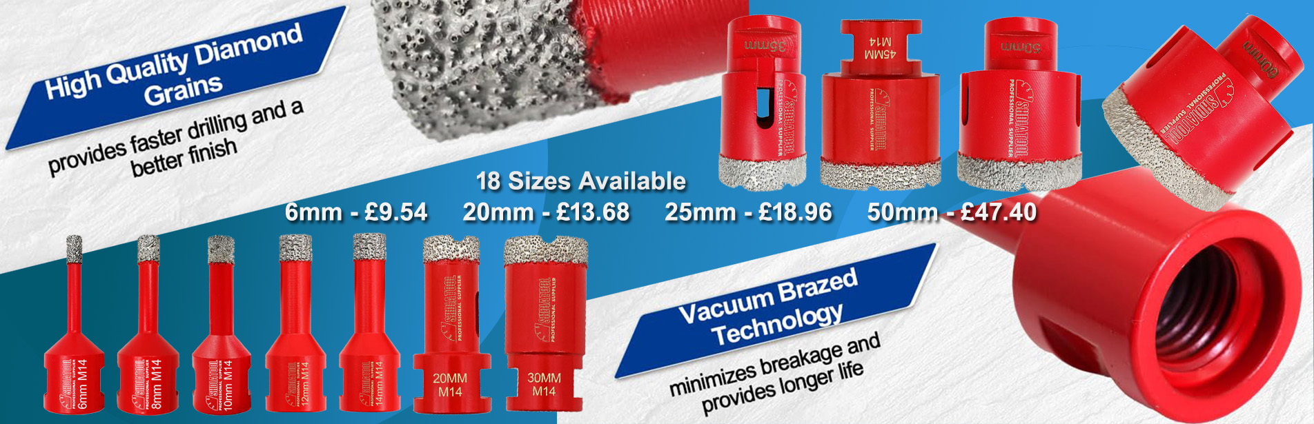 A Banner Displaying Diamond Core Drill Bits
