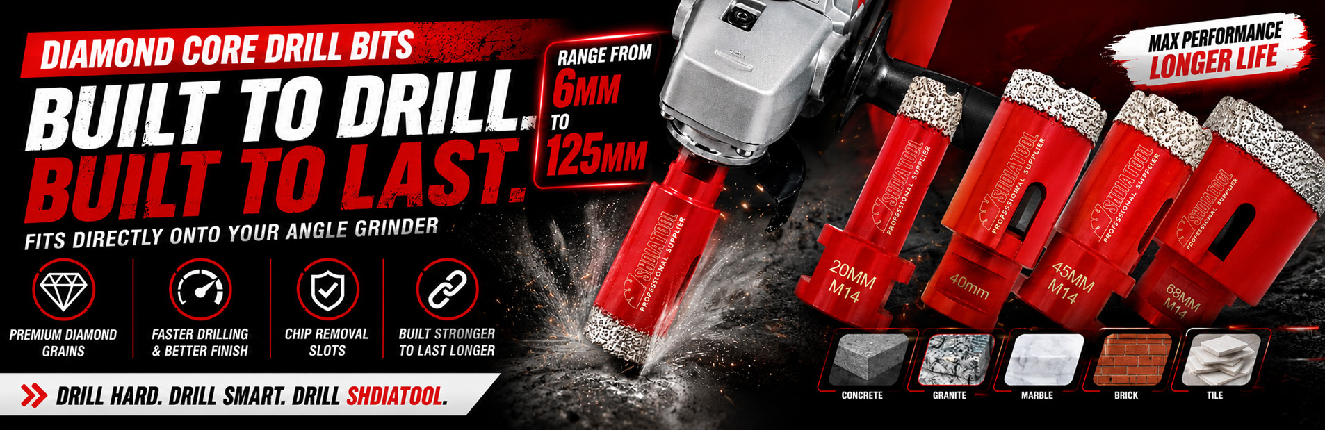 A Banner Displaying Diamond Core Drill Bits