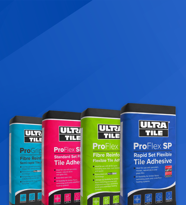 Advert for Ultra Tile Adhesives