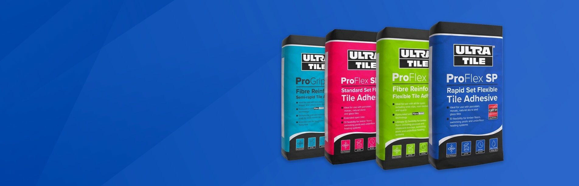 Advert for Ultra Tile Adhesives