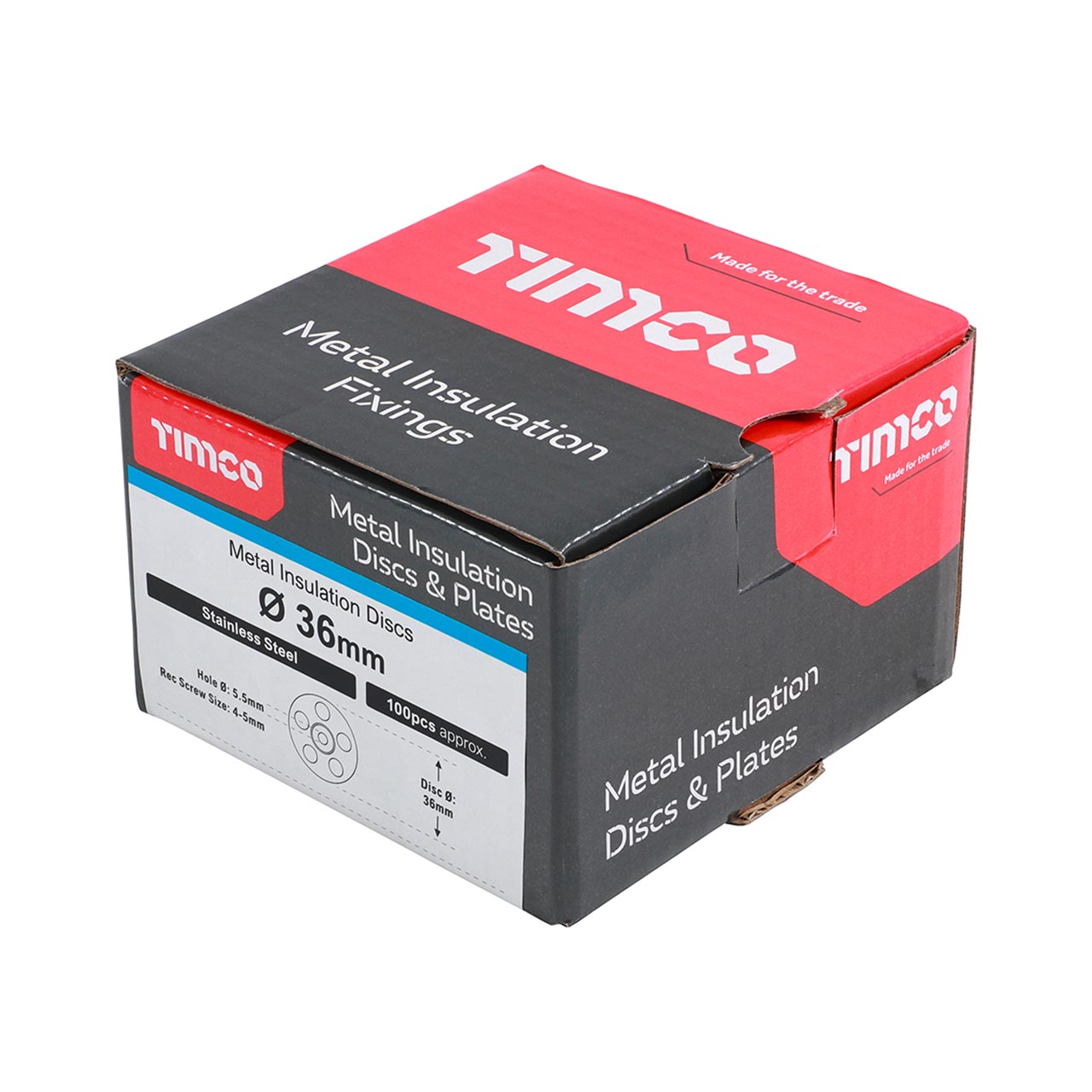 Timco Metal Insulation Discs / Washers - Stainless Steel 36mm