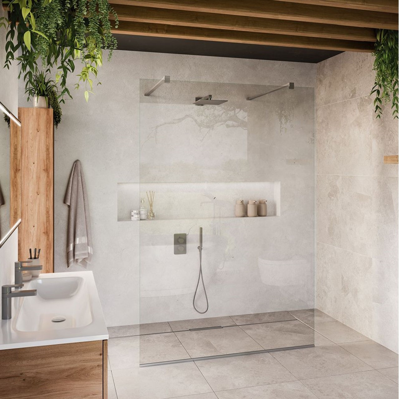 Linear Uno - 1800x900x30mm Offset Installation