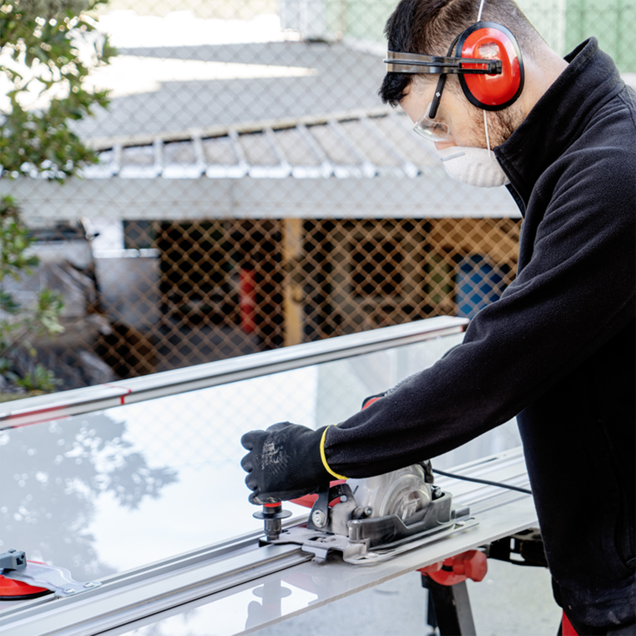 Rubi TC 125 G2 Circular Saw 230v - 51967 and Rail Kit - 51949