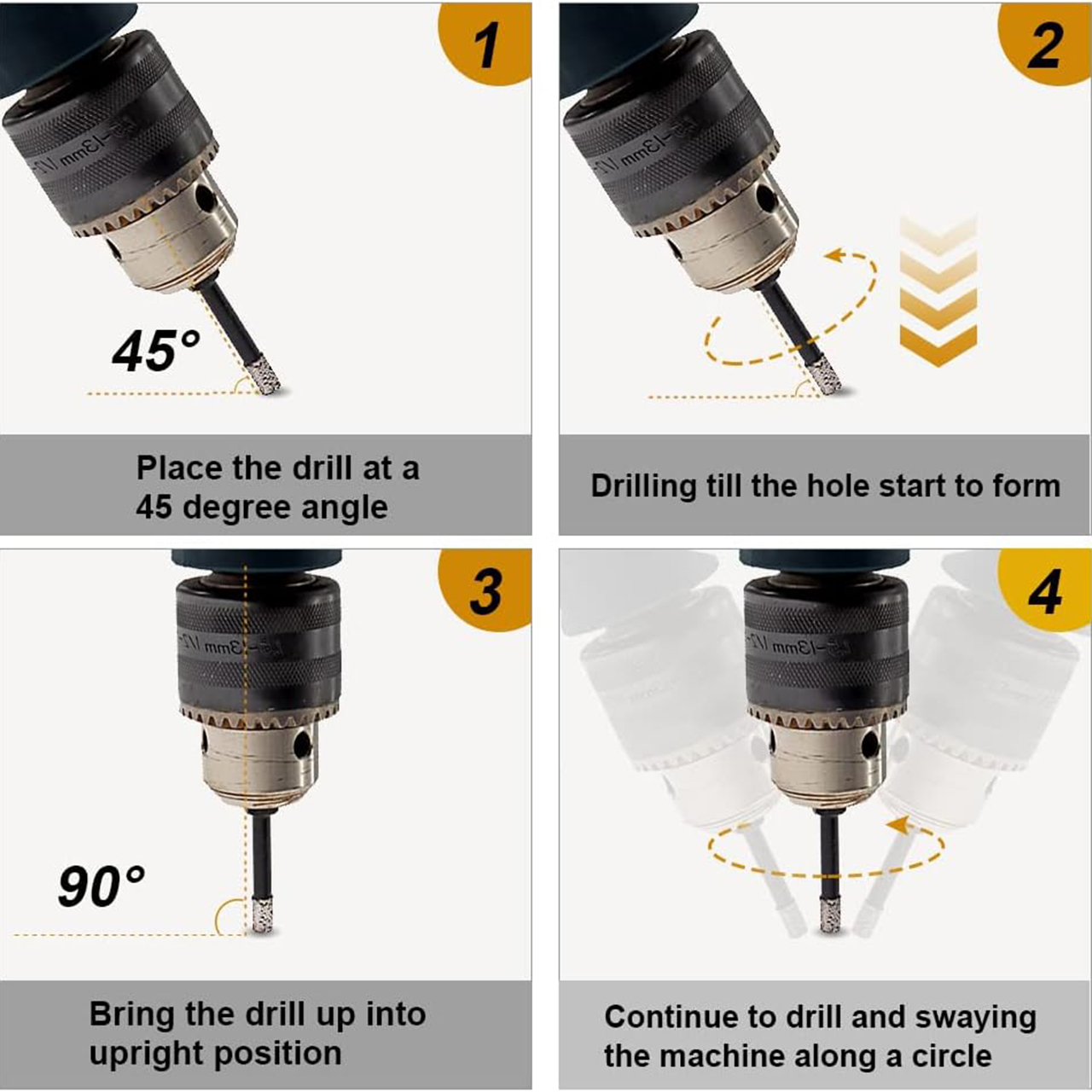 Shdiatool Quick Shank Diamond Drill Bit for Granite Porcelain Marble - Twin Pack x 6mm