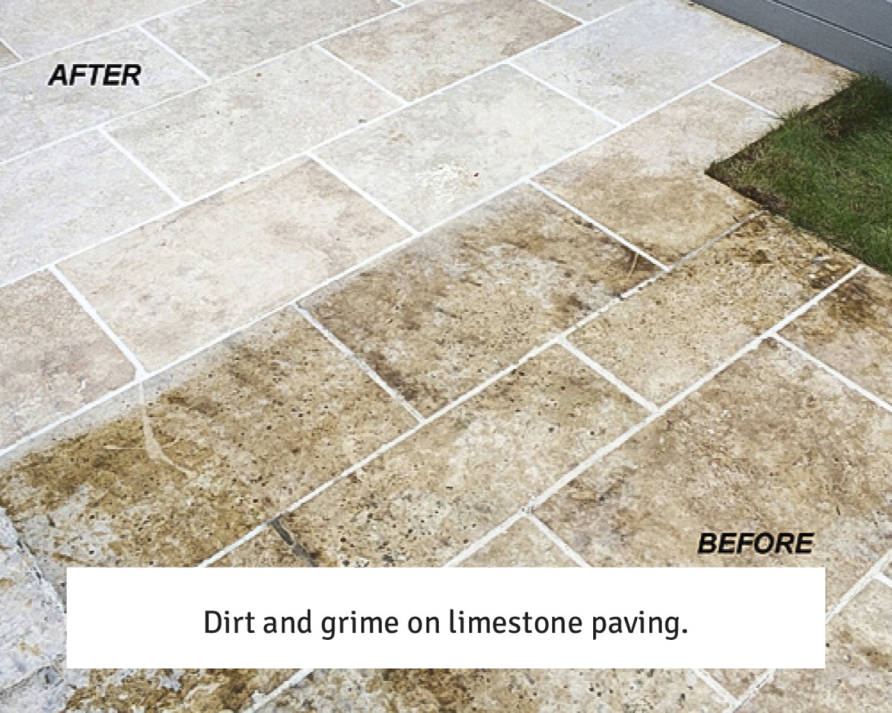 EcoProTec - Intensive Cleaner - Paving, Porcelain and Stone - 5 Litre - Before and After