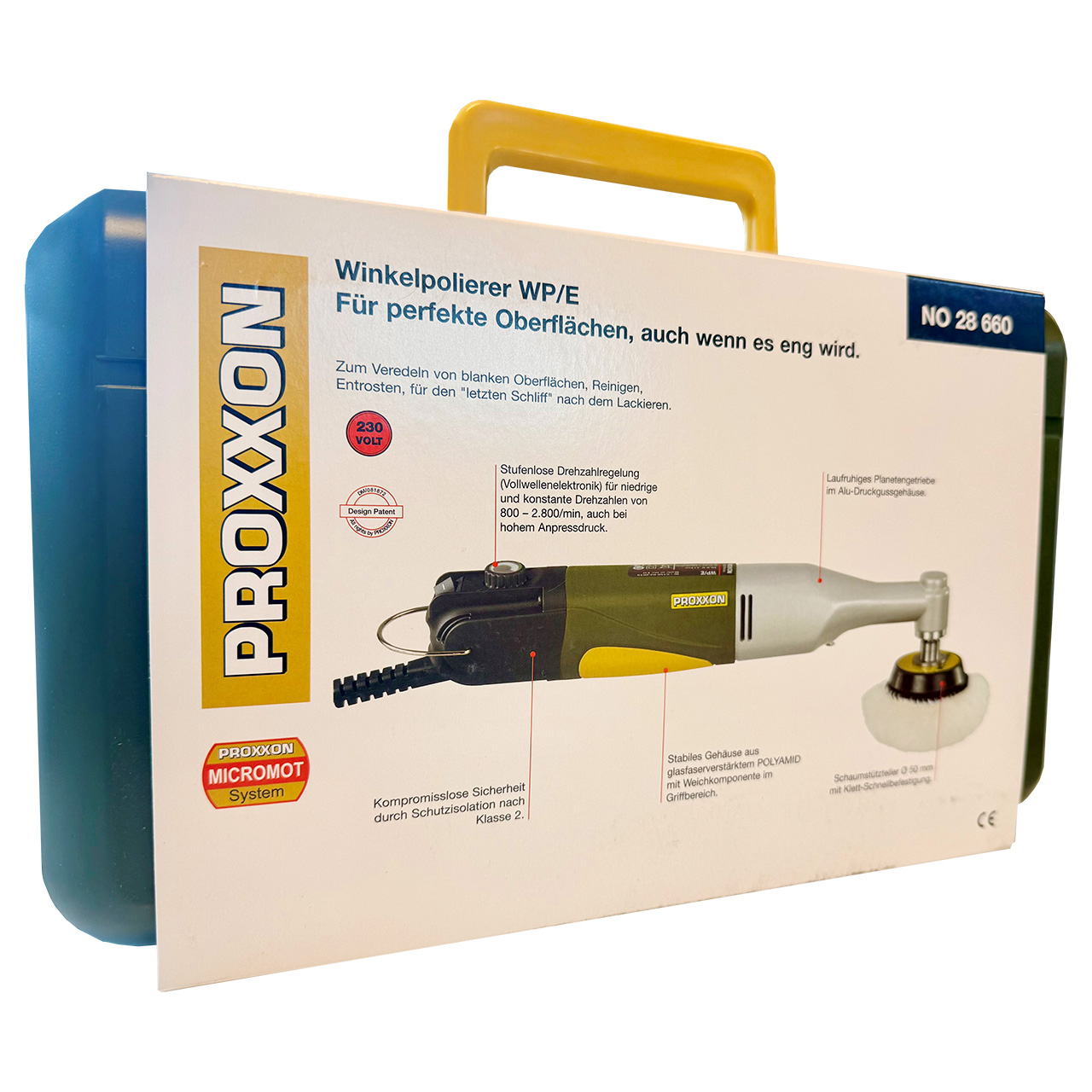 Proxxon Long Neck Angle Polisher WP/E - 230v - P-28660