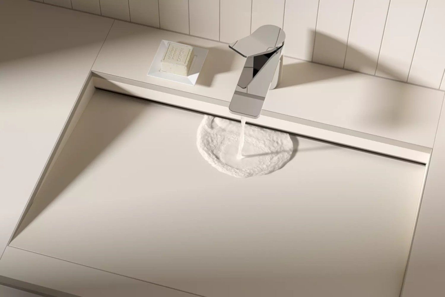 Schluter-KERDI-BOARD-WS - Tileable Vanity Unit - 1170x85x550mm - Installed