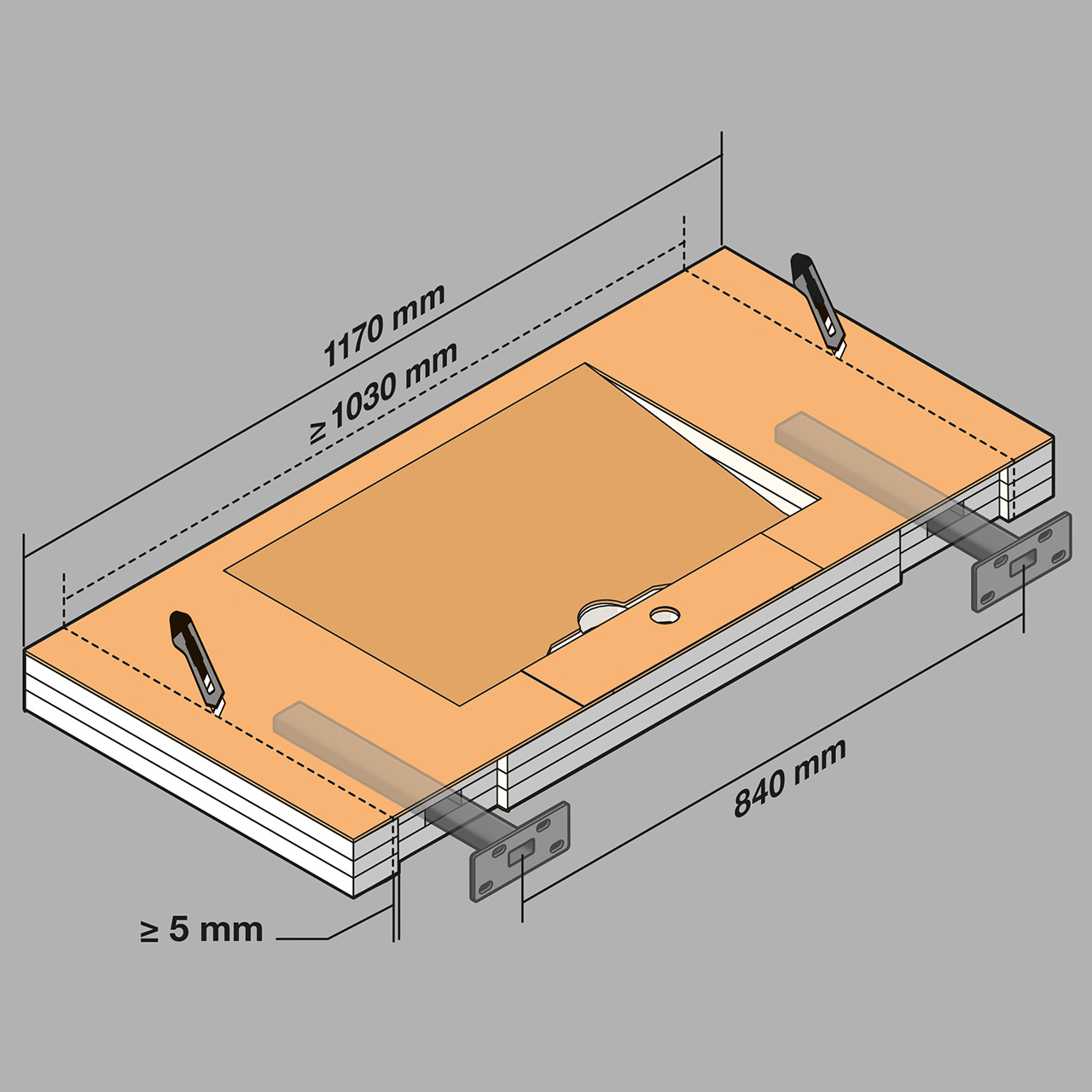 Schluter KERDI-BOARD-AB - Mounting Consoles - KBWAB450 - Installing 1